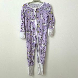 Little Sleepies OG Lavender Bunnies Zippy 6-12M